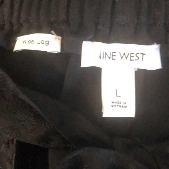 Women’s Nine West Elastic-Back Belted Wide-Leg Pants L - Picture 5 of 6